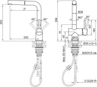 Смеситель для кухни Paulmark Dosse Do214418-GM