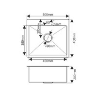 Мойка кухонная Melana ProfLine R5045HK сатин