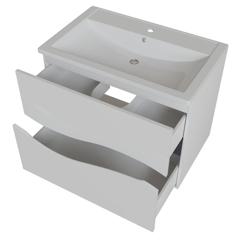 Тумба д/ванной "Лайф-70" подвесная  под раковину Марго-70 (MIXLINE) (ПВХ)