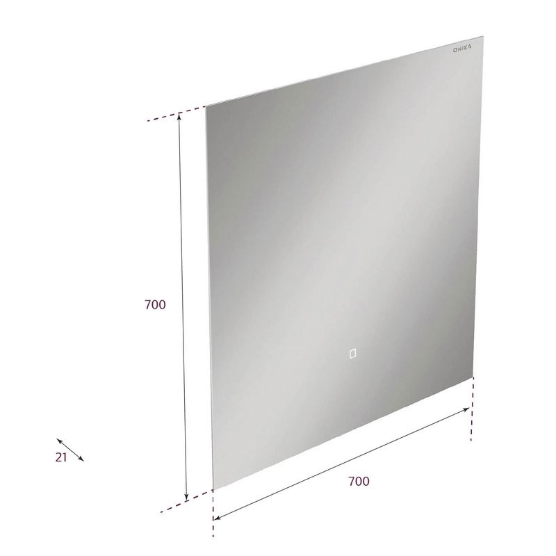 Зеркало Onika Люма 70 с LED подсветкой