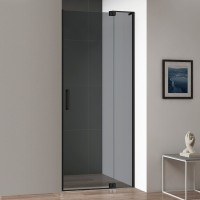 Душевая дверь в нишу Cezares Slider B 1 90/100 Grigio Nero профиль черный, стекло серое