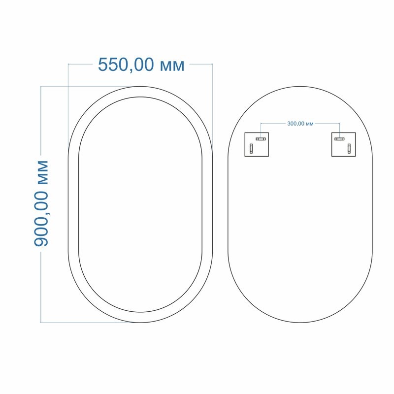Зеркало MIXLINE "Ива" 550*900 (ШВ) гравировка