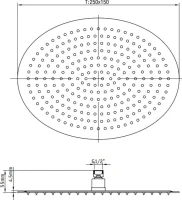Верхний душ RGW Shower Panels SP-83-25 Верхний душ RGW Shower Panels SP-83-25