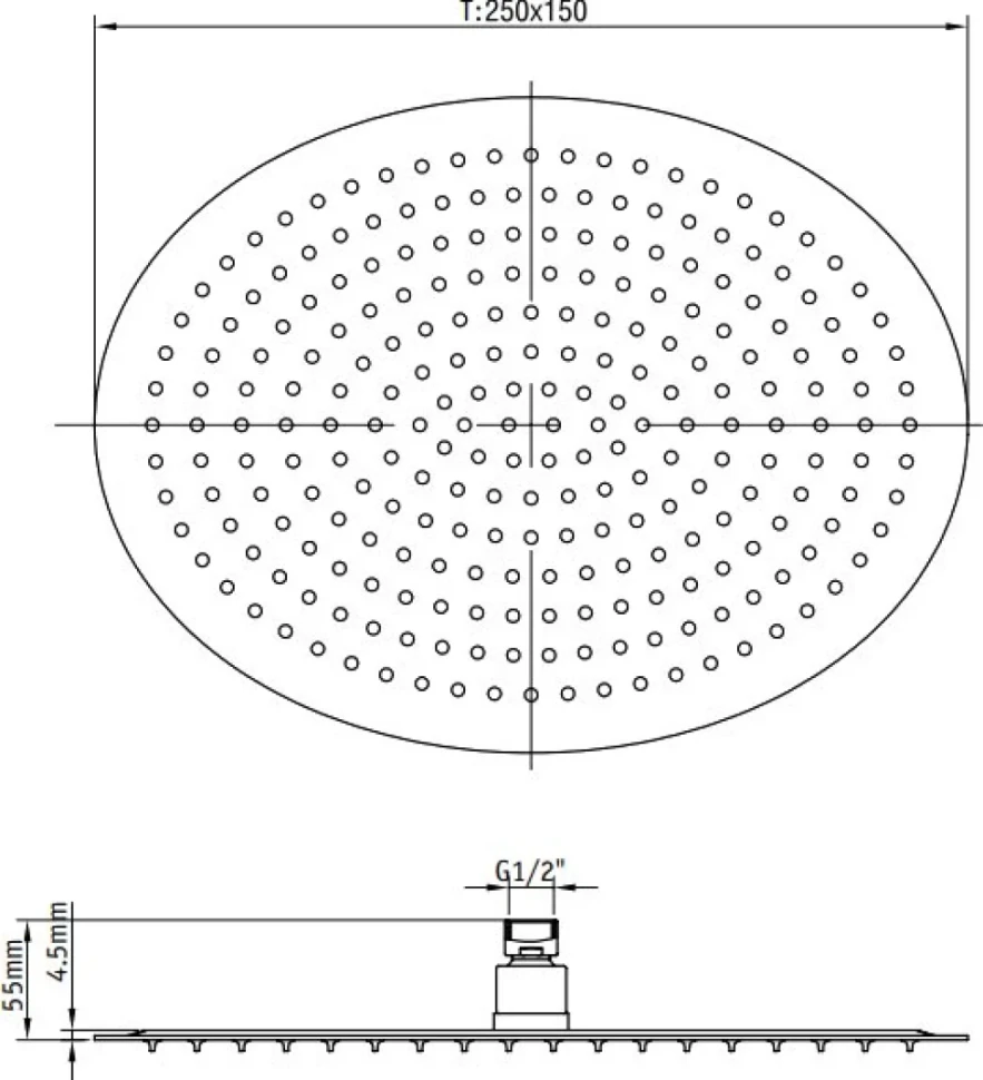 Верхний душ RGW Shower Panels SP-83-25