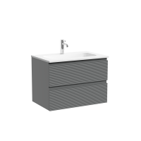 Тумба с раковиной Sancos Folk 70 2я подвесная, ergraut soft, раковина CN7031