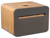 Тумба с раковиной Runo Ницца 60 дуб натуральный, графит, раковина Duo 40