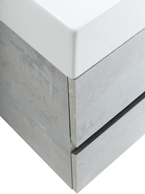 Мебель для ванной комнаты Cezares Molveno 46 100 beton, с раковиной Cezares CZR-MIL-100-LVB