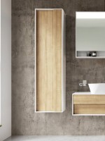 Шкаф-пенал для ванной Ravak Step SB 43 L/R глянцевый белый, дуб