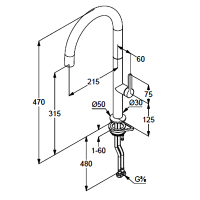 Смеситель для кухни Kludi Aurea 55803N575 никель брашированный