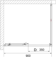 Душевая дверь в нишу Niagara Nova NG-62-9A 90 см, хром