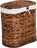 Корзина для белья Wasserkraft Dill WB-611-L темно-коричневая, большая