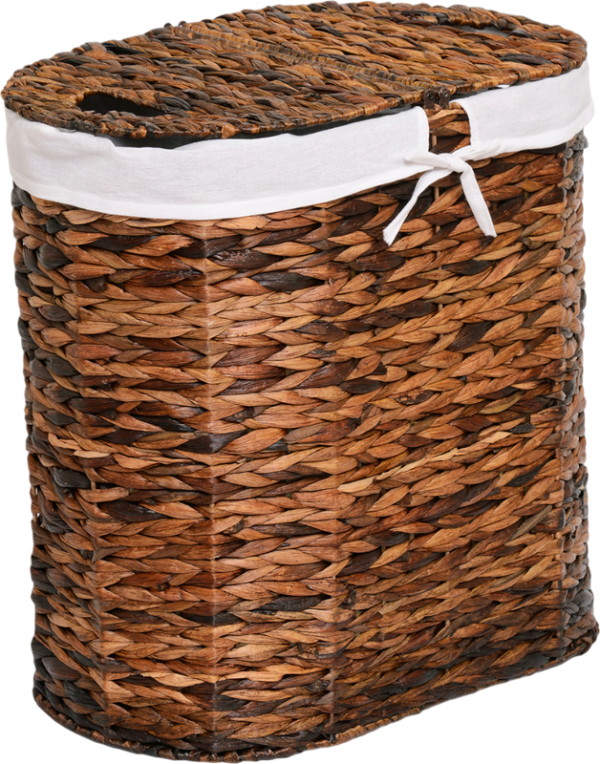 Корзина для белья Wasserkraft Dill WB-611-L темно-коричневая, большая