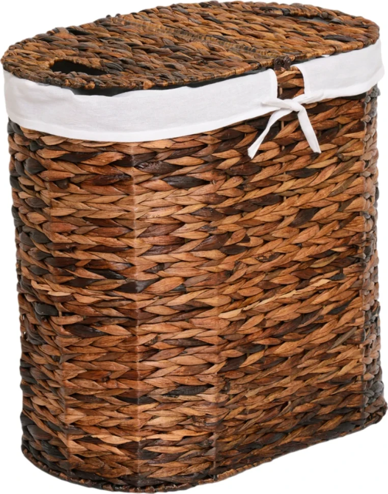 Корзина для белья Wasserkraft Dill WB-611-L темно-коричневая, большая