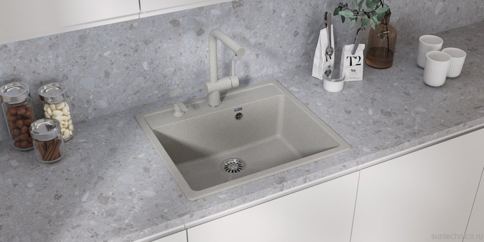 Мойка кухонная Ulgran U-104 -310 серая