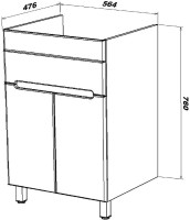Мебель для ванной комнаты SanStar Эллада 60 L