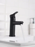 Смеситель для раковины РМС Sus124bl SUS124BL-001F чёрный Смеситель для раковины РМС Sus124bl SUS124BL-001F чёрный