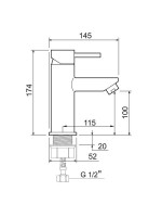 Смеситель для раковины РМС Sus124bl SUS124BL-001F чёрный Смеситель для раковины РМС Sus124bl SUS124BL-001F чёрный