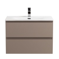 Тумба с раковиной BelBagno Kraft 70 подвесная, матовая бежевая, раковина bb-8099-70