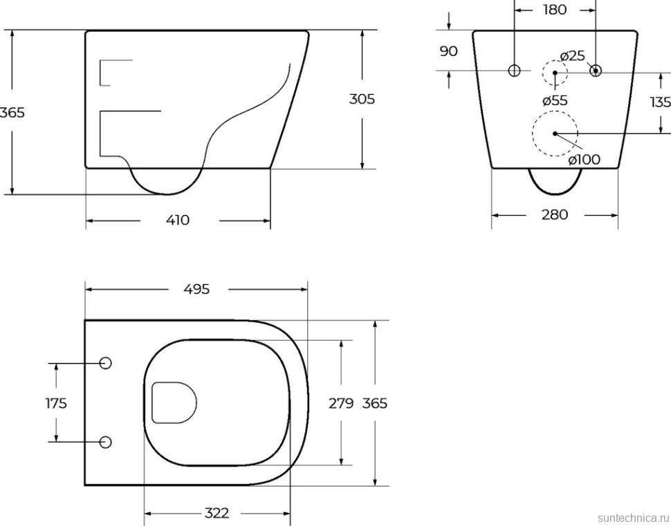 Унитаз подвесной BelBagno Albano BB120CHR безободковый, крышка BB903SC с микролифтом