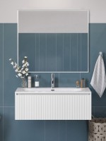 Мебель для ванной комнаты BelBagno Uno 100 подвесная, 1 ящик, bianco opaco