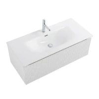 Мебель для ванной комнаты BelBagno Uno 100 подвесная, 1 ящик, bianco opaco