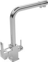 Комплект Мойка Paulmark Kroner PM215151-BS брашированная нержавеющая сталь + Смеситель MEGA Life MG-TK06 хром + Измельчитель Zorg Inox D