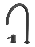 Смеситель для раковины WHITECROSS Y1214BL с изливом Y1203BL, черный матовый Смеситель для раковины WHITECROSS Y1214BL с изливом Y1203BL, черный матовый