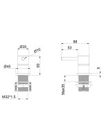 Смеситель для раковины WHITECROSS Y1214BL с изливом Y1203BL, черный матовый Смеситель для раковины WHITECROSS Y1214BL с изливом Y1203BL, черный матовый