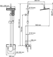 Душевая стойка Wasserkraft A17702