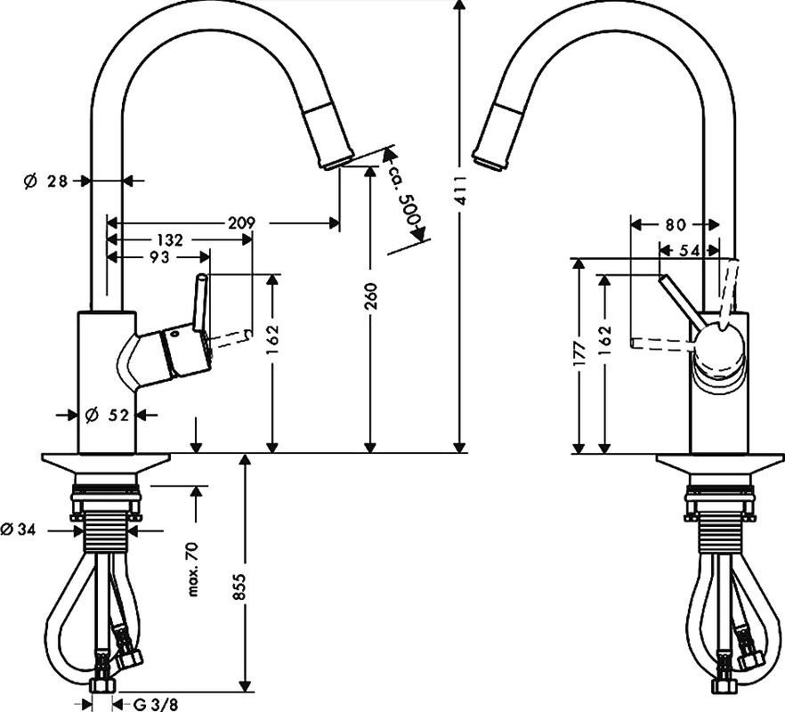 Смеситель для кухни Hansgrohe Talis S2 Variarc 14872000
