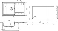 Комплект Мойка Lemark Imandra 840 9910035 серый шелк + Смеситель Comfort LM3075BN с гибким изливом, никель, серый