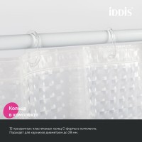 Штора для ванной IDDIS Promo P01PV18i11 200х180, квадраты