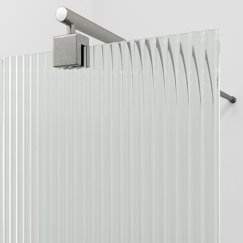 Душевая перегородка Wasserkraft Rur 30W 120 см, профиль никель, стекло рифленое