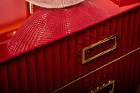 Тумба под раковину Armadi Art Monaco 100 для столешницы бордо, золото