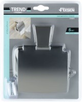 Держатель туалетной бумаги Fixsen Trend Graphite FX-98010 черный графит, с крышкой