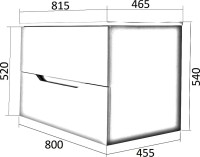 Тумба с раковиной Orange Line 80 латте матовый