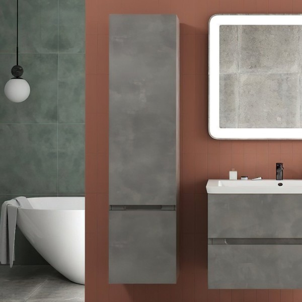 Шкаф пенал для ванной Art&Max Techno 40 айс какао, R