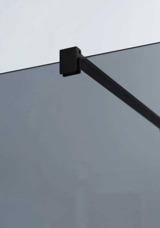 Душевая перегородка Cezares Liberta -L-1-90-120-GR-NERO профиль черный, стекло серое