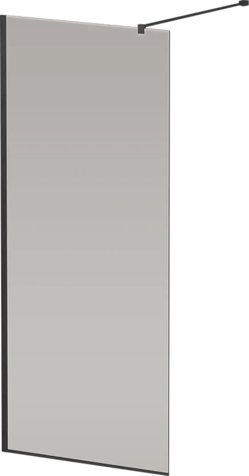 Душевая перегородка Cezares Liberta -L-1-90-120-GR-NERO профиль черный, стекло серое