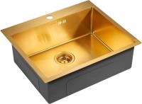Комплект Мойка Paulmark Kroner PM215951-BG брашированное золото + Измельчитель Intenso