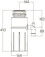 Комплект Мойка Paulmark Kroner PM215951-BG брашированное золото + Измельчитель Intenso