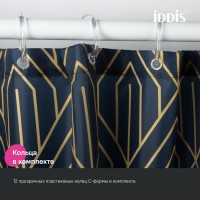 Штора для ванной IDDIS Base BG05P18i11 180х200, синяя