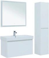 Зеркало Aquanet Nova Lite 100 белый глянец
