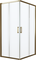 Душевой уголок Vegas Glass ZA-F Tur Novo 100*80 05 01 профиль бронза, стекло прозрачное