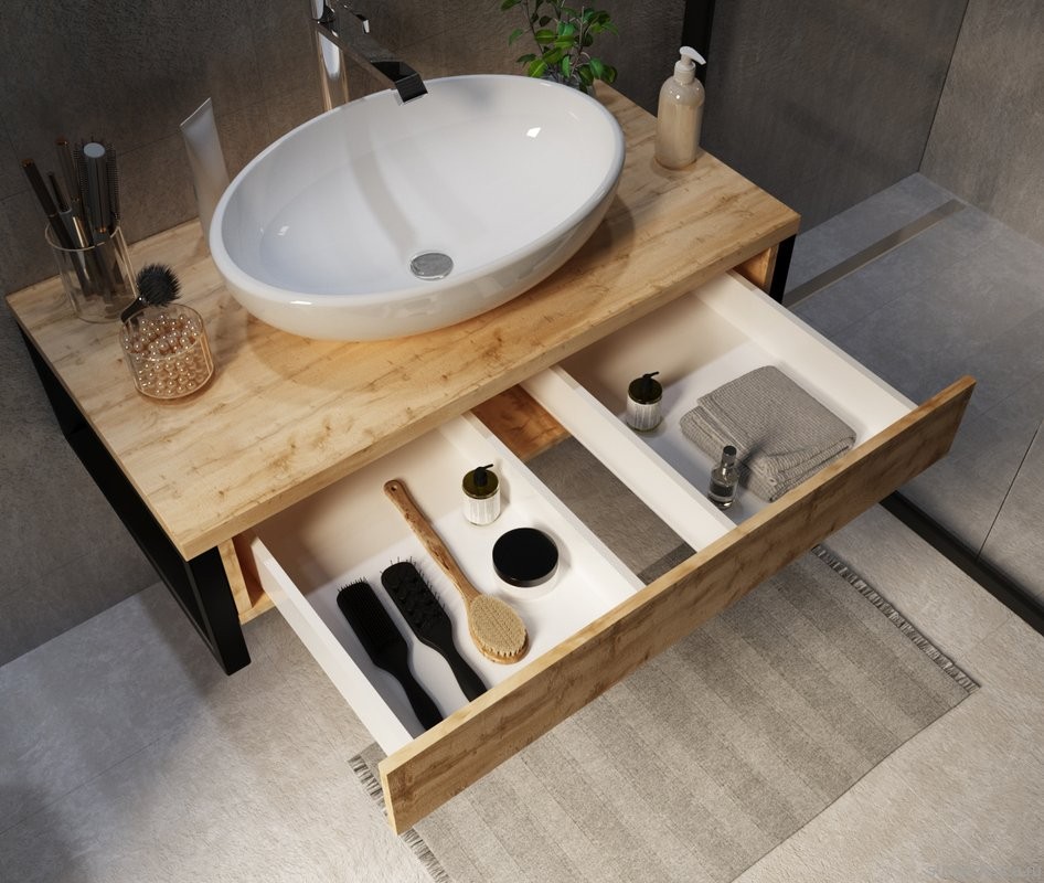 Мебель для ванной комнаты 1MarKa Grunge Loft 100 дуб вотан