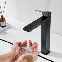 Смеситель для раковины Shevanik S7011H черный Смеситель для раковины Shevanik S7011H черный