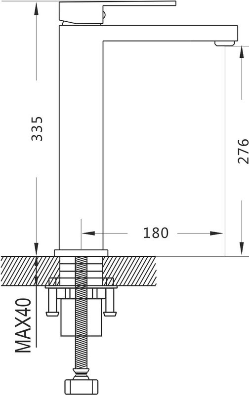Смеситель для раковины Shevanik S7011H черный
