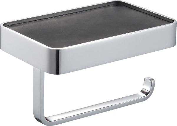 Держатель туалетной бумаги Wonzon & Woghand WW-9536 хром, с полкой