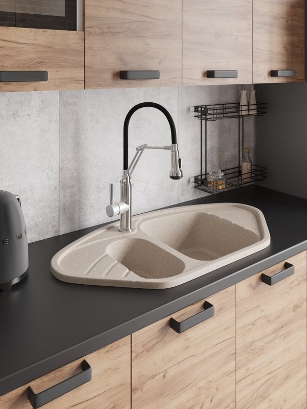 Мойка кухонная Domaci Болонья М-23-004 песочная