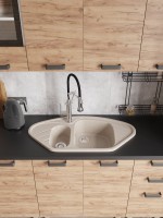 Мойка кухонная Domaci Болонья М-23-004 песочная Мойка кухонная Domaci Болонья М-23-004 песочная